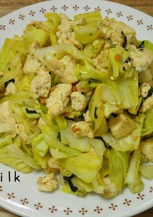 *お豆腐でチャンプルー〜お茶漬け味〜*-レシピのメイン写真