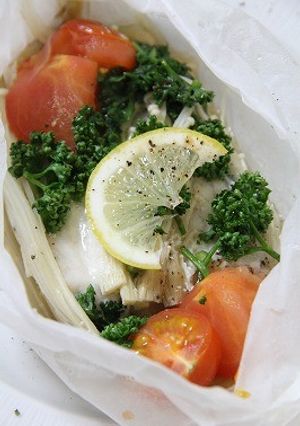 クッキングシートでカジキマグロの蒸し焼き-レシピのメイン写真