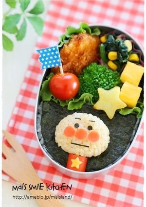 ちょこんと♪指人形アンパンマン＊キャラ弁-レシピのメイン写真
