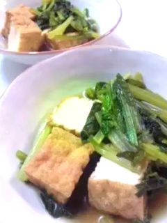 厚揚げと小松菜の煮物-レシピのメイン写真