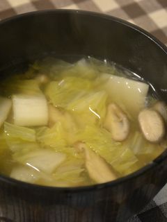 椎茸&白菜ジンジャースープ-レシピのメイン写真