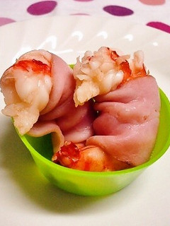 お弁当に♬巻いてチンするエビベーコン-レシピのメイン写真