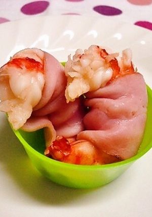 お弁当に♬巻いてチンするエビベーコン-レシピのメイン写真