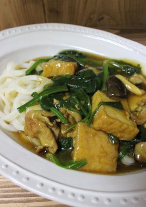 ほうれん草と厚揚げのカレーうどん-レシピのメイン写真