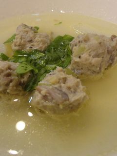 簡単♪蓮根と鶏ミンチの団子♪(スープ編)-レシピのメイン写真