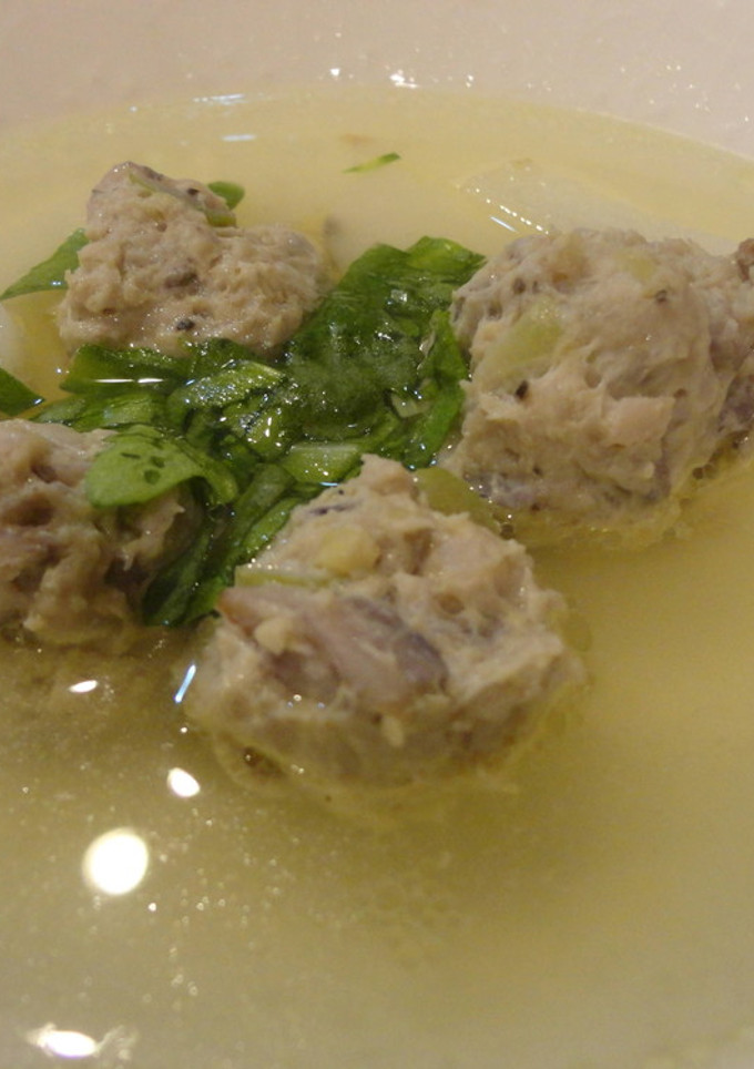 簡単♪蓮根と鶏ミンチの団子♪(スープ編)-レシピのメイン写真