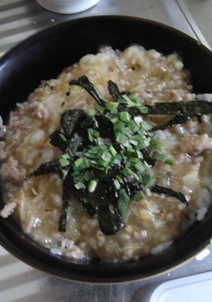 オフの日の肉みそあんかけ丼-レシピのメイン写真