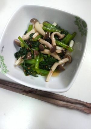 春菊としめじ☆とってもサッパリ和え-レシピのメイン写真