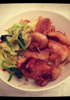 男子受け、本気豚丼の完成～-レシピのメイン写真