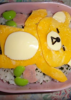 キャラ弁　大の字でお昼寝リラックマ-レシピのメイン写真