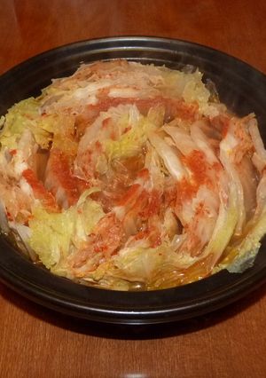 タジン鍋で白菜のキムチ蒸し-レシピのメイン写真