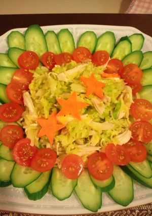 蒸し鶏とキャベツのサラダ-レシピのメイン写真