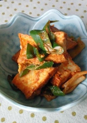 簡単に厚揚げのキムチ炒め-レシピのメイン写真