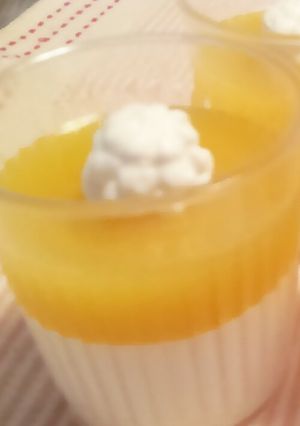 二層のﾚｱﾁｰｽﾞ*ｵﾚﾝｼﾞｾﾞﾘｰ-レシピのメイン写真