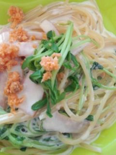 鮭フレークでクリームパスタ!!-レシピのメイン写真