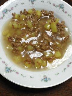 さつまいもとひき肉の白あんかけ☆-レシピのメイン写真