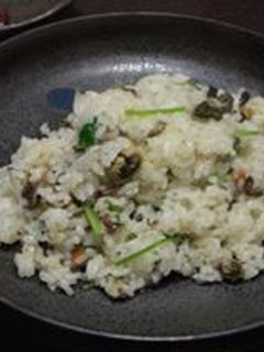 牡蠣と山菜の洋風ごはん-レシピのメイン写真