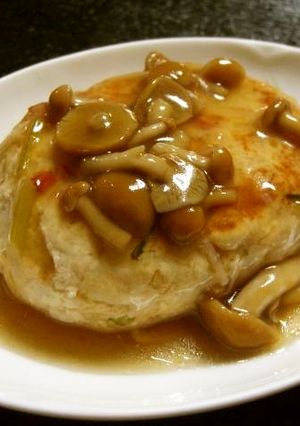 チーズ入り豆腐カニバーグなめこ甘酢だれ-レシピのメイン写真