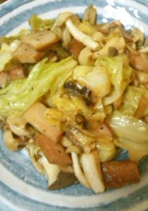 超簡単!きのことキャベツのマヨネーズ炒め-レシピのメイン写真