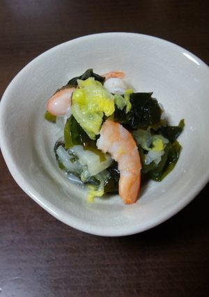 旨っ！白菜とえびの酢の物-レシピのメイン写真
