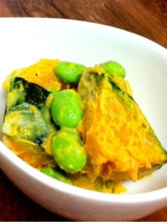 かぼちゃと枝豆の小鉢-レシピのメイン写真