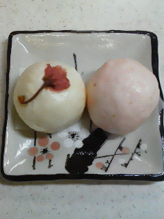 桜の紅白まんじゅう-レシピのメイン写真