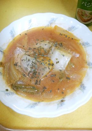 身体ポカポカ♪あさりと白菜のトマトスープ-レシピのメイン写真