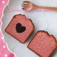 A picture of ストロベリーパウンドケーキ.