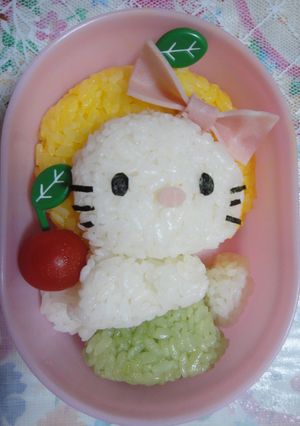 キャラ弁 みかんキティ-レシピのメイン写真