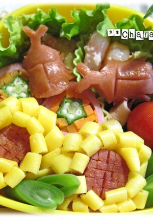 キャラ弁☆ウインナーでカブトムシ-レシピのメイン写真