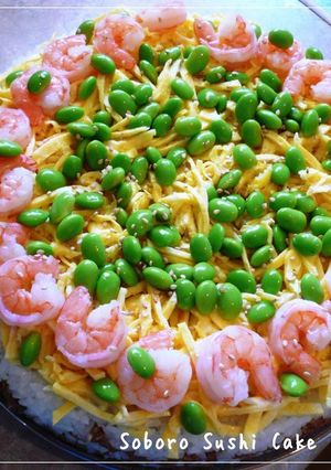 そぼろで寿司ケーキ-レシピのメイン写真
