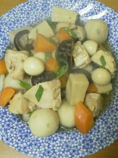 高野豆腐とうずら、野菜、鶏肉の煮物☆-レシピのメイン写真