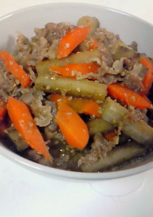 牛ごぼうの甘辛煮☆-レシピのメイン写真