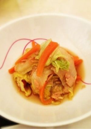 超簡単。レンジで白菜のツナ煮-レシピのメイン写真