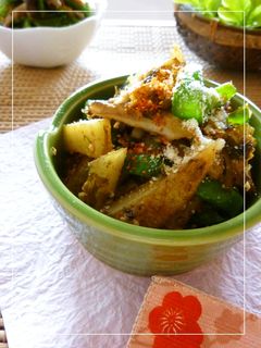 じゃが芋×舞茸×ピーマンの海苔塩麹炒め-レシピのメイン写真