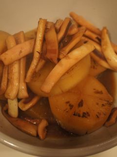 フライパンで作る☆焼き大根のイカ煮込み-レシピのメイン写真