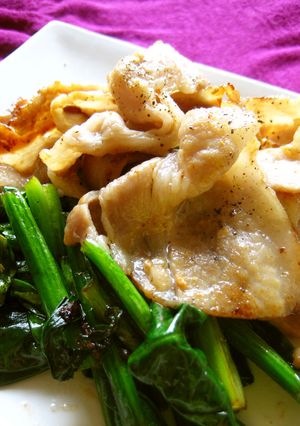 塩麹で豚ロースとほうれん草の炒め物-レシピのメイン写真