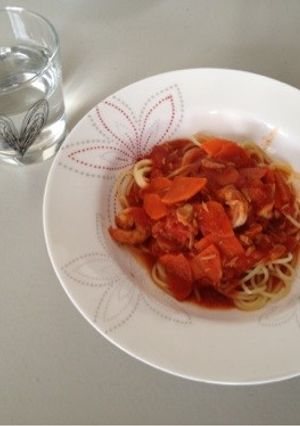 トマトのパスタ(えび)-レシピのメイン写真
