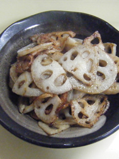 簡単!れんこんのバターしょうゆ炒め-レシピのメイン写真