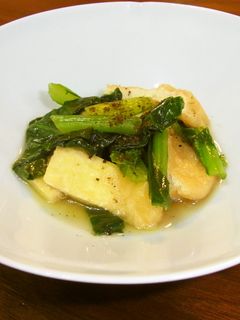 小松菜と油揚げの簡単煮-レシピのメイン写真