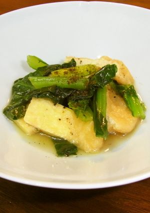 小松菜と油揚げの簡単煮-レシピのメイン写真