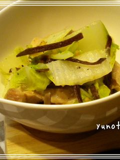 柚子胡椒ピリリッ!の白菜と鶏肉炒め☆-レシピのメイン写真