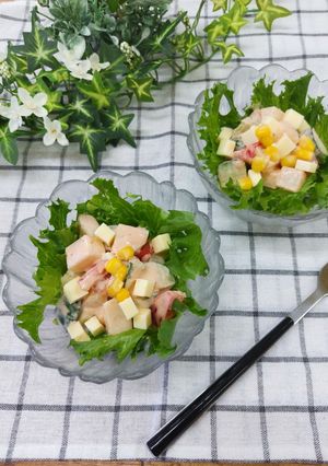野菜サラダ・オーロラソースドレッシング-レシピのメイン写真