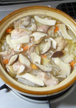 鍋焼きうどん　鳥塩鍋風-レシピのメイン写真