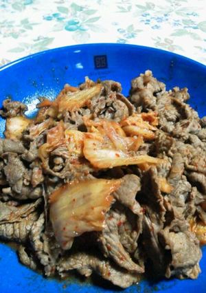 10分でできる！牛肉のキムチ炒め-レシピのメイン写真