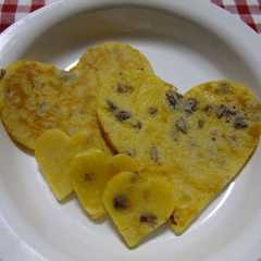 รูปของ 手づかみ離乳食＊バレンタイン♡パンケーキ