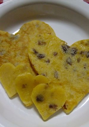 手づかみ離乳食＊バレンタイン♡パンケーキ-レシピのメイン写真