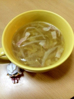 おやじ犬のもやしと白菜のコンソメスープ-レシピのメイン写真