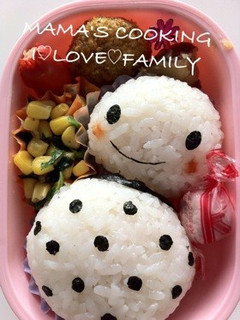 簡単キャラ弁♡カワイイ雪だるま-レシピのメイン写真