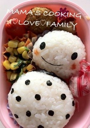 簡単キャラ弁♡カワイイ雪だるま-レシピのメイン写真